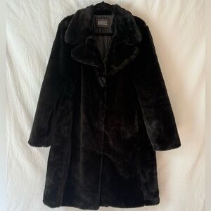 Badgley Mishka Long Faux Fur Jacket